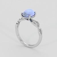 3.55 Ct. Blue Sapphire Ring, Silver 2