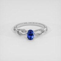 0.70 Ct. Blue Sapphire Ring, Silver 1