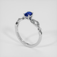 0.70 Ct. Blue Sapphire Ring, Silver 2
