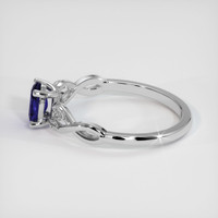 0.79 Ct. Purplish Blue Sapphire Ring, 10K White Gold 4