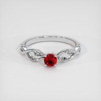 0.44 Ct. Ruby Ring, 10K White Gold 1