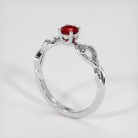 0.44 Ct. Ruby Ring, 10K White Gold 2