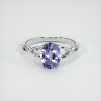 1.70 Ct. Violet Sapphire Ring, 10K White Gold 1