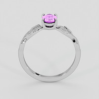 0.85 Ct. Pinkish Purple Sapphire Ring, 10K White Gold 3