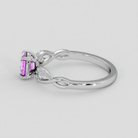 0.85 Ct. Pinkish Purple Sapphire Ring, 10K White Gold 4