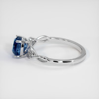 1.21 Ct. Greenish Blue Sapphire Ring, 10K White Gold 4