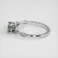 0.76 Ct. Yellowish Green Sapphire Ring, 10K White Gold 4