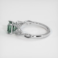 1.15 Ct. Green Sapphire Ring, 10K White Gold 4