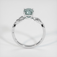 1.53 Ct. Bluish Green Sapphire Ring, 10K White Gold 3