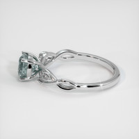 1.53 Ct. Bluish Green Sapphire Ring, 10K White Gold 4