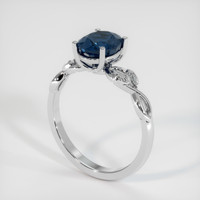 1.72 Ct. Sapphire Ring, 14K White Gold 2