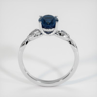 1.72 Ct. Greenish Blue Sapphire Ring, 14K White Gold 3