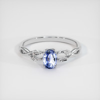 0.52 Ct. Bi Color Sapphire Ring, 14K White Gold 1