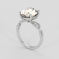 4.01 Ct. Peach Morganite Ring, 14K White Gold 2