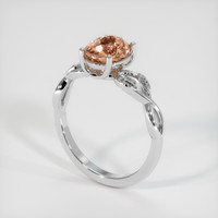 2.12 Ct. Padparadscha Sapphire Ring, 14K White Gold 2