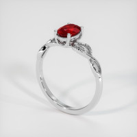 1.00 Ct. Ruby Ring, 14K White Gold 2