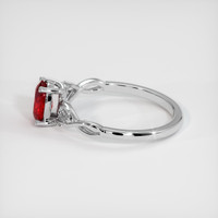 1.00 Ct. Ruby Ring, 14K White Gold 4