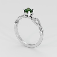 0.63 Ct. Green Sapphire Ring, 14K White Gold 2