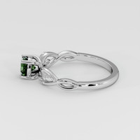 0.63 Ct. Green Sapphire Ring, 14K White Gold 4