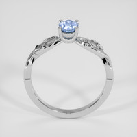 0.57 Ct. Blue Sapphire Ring, 14K White Gold 3