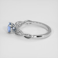 0.57 Ct. Blue Sapphire Ring, 14K White Gold 4