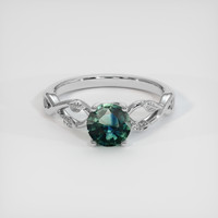 1.12 Ct. Bi Color Sapphire Ring, 14K White Gold 1