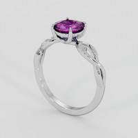 1.19 Ct. Purple Sapphire Ring, 14K White Gold 2