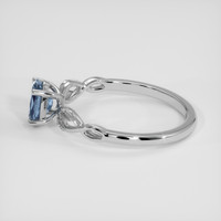 1.10 Ct. Greyish Blue Sapphire Ring, 14K White Gold 4