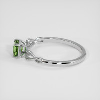 0.85 Ct. Green Sapphire Ring, 14K White Gold 4