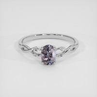 0.96 Ct. Pinkish Purple Sapphire Ring, 14K White Gold 1