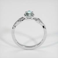 0.69 Ct. Greenish Blue Sapphire Ring, 14K White Gold 3