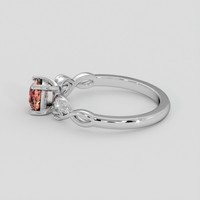 1.22 Ct. Padparadscha Sapphire Ring, 14K White Gold 4