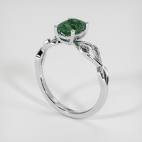 1.23 Ct. Green Sapphire Ring, 14K White Gold 2