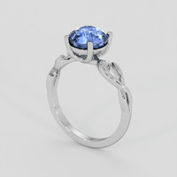 2.76 Ct. Blue Sapphire Ring, 14K White Gold 2