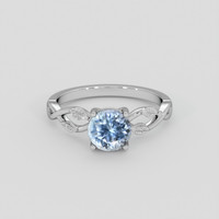 1.26 Ct. Blue Sapphire Ring, 14K White Gold 1