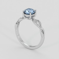 1.26 Ct. Blue Sapphire Ring, 14K White Gold 2