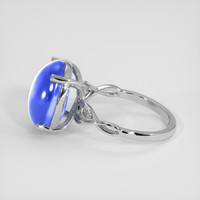 12.58 Ct. Blue Sapphire Ring, 14K White Gold 4