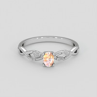 0.37 Ct. Bi Color / Parti Sapphire Ring, 14K White Gold 1