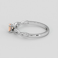 0.37 Ct. Bi Color / Parti Sapphire Ring, 14K White Gold 4