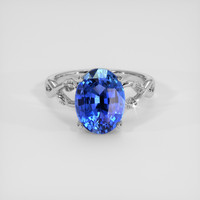 3.23 Ct. Blue Sapphire Ring, 14K White Gold 1