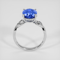 3.23 Ct. Blue Sapphire Ring, 14K White Gold 3