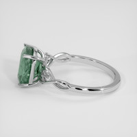 3.33 Ct. Bluish Green Sapphire Ring, 14K White Gold 4