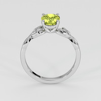 1.58 Ct. Yellowish Green Sapphire Ring, 14K White Gold 3