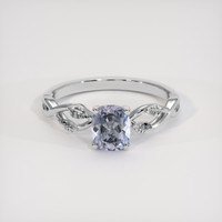 1.20 Ct. Violet Sapphire Ring, 14K White Gold 1