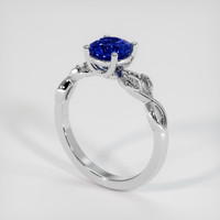 1.11 Ct. Sapphire Ring, 14K White Gold 2