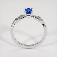 0.70 Ct. Blue Sapphire Ring, 14K White Gold 3