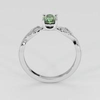 0.73 Ct. Green Sapphire Ring, 14K White Gold 3