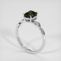 1.84 Ct. Bluish Green Sapphire Ring, 14K White Gold 2