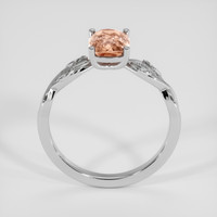 2.17 Ct. Peach Sapphire Ring, 14K White Gold 3
