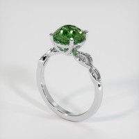 3.03 Ct. Bluish Green Sapphire Ring, 14K White Gold 2